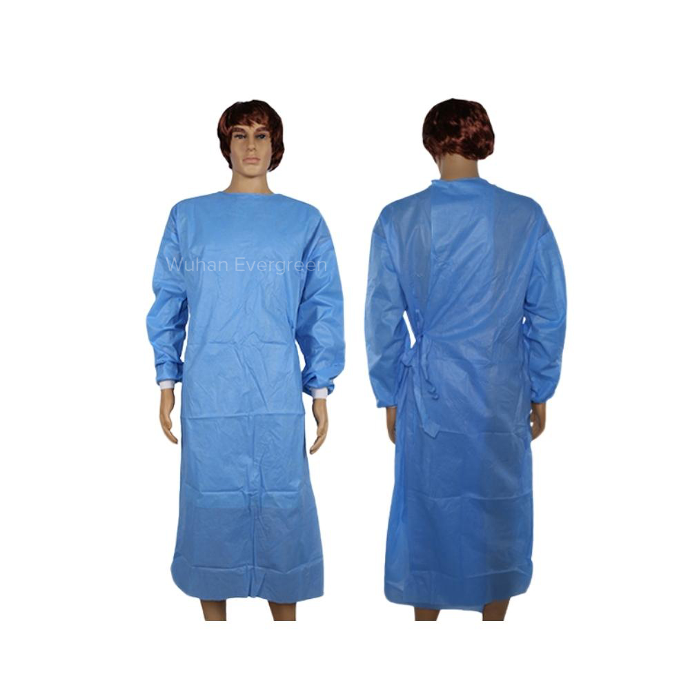 Nonwoven Protective Isolation Gown Anti Static Nontoxic For Surgical