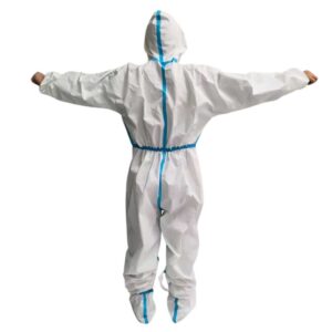 Microporous Coverall with Adhesive Tape