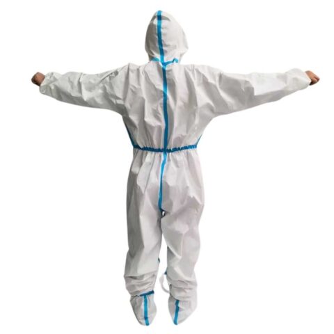 Microporous Coverall with Adhesive Tape