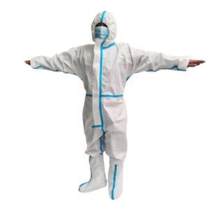 Microporous Coverall with Adhesive Tape