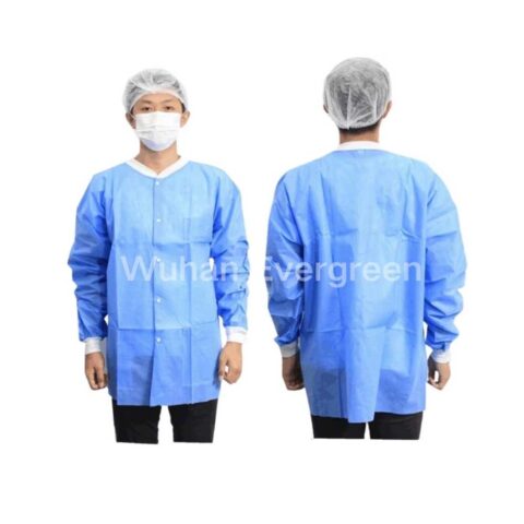 Non Woven Lab Coat (Visitor Coat) – Velcro Closure
