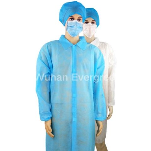 Non Woven Lab Coat (Visitor Coat) – Velcro Closure