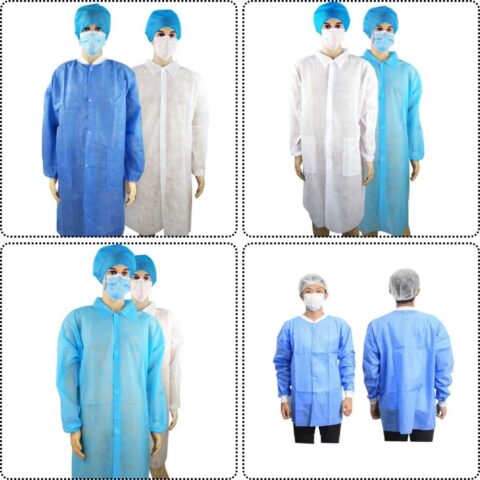 Non Woven Lab Coat (Visitor Coat) – Velcro Closure
