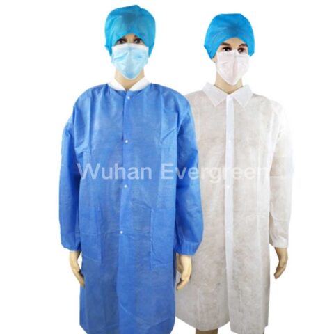 Non Woven Lab Coat (Visitor Coat) – Velcro Closure