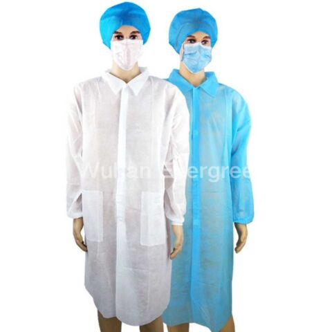 Non Woven Lab Coat (Visitor Coat) – Velcro Closure