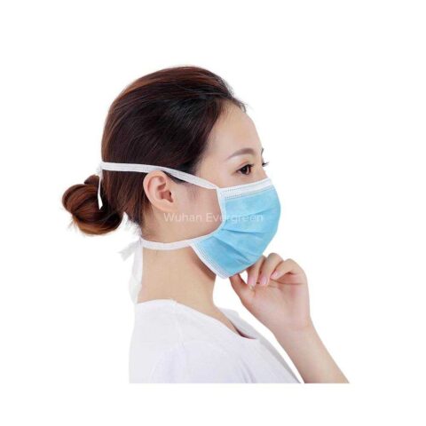 Triple layer IIR Surgical Mask with Polypropylene TNT with ties